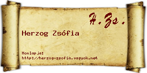 Herzog Zsófia névjegykártya